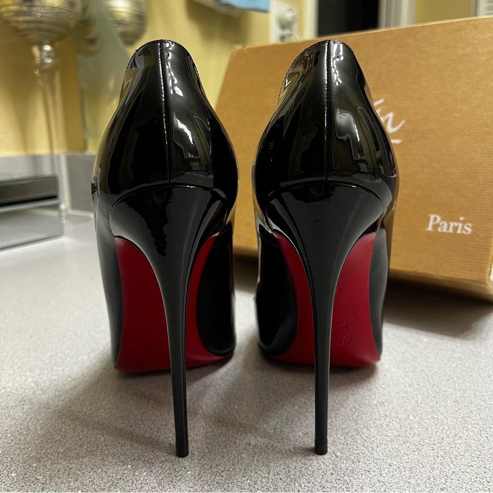 Christian Louboutin So Kate Black Patent Leather 120mm Pumps - Picture 10 of 15